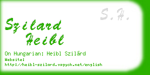 szilard heibl business card