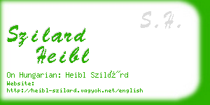 szilard heibl business card